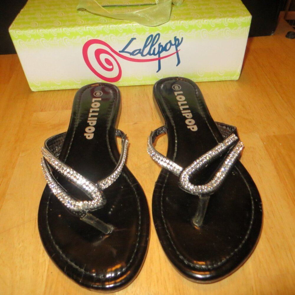 Lollipop Women's Saint Sandals, Size 8, Black